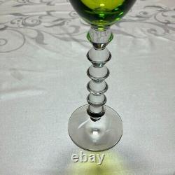 Baccarat Vega Fortissimo Crystal Wine Glass green H23cm 9in. Used JAPAN