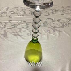 Baccarat Vega Fortissimo Crystal Wine Glass green H23cm 9in. Used JAPAN