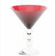 Baccarat Vega Martini Glass Red Crystal New In Box