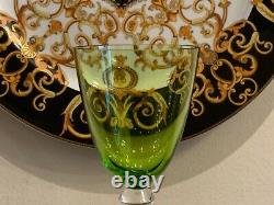 Baccarat Vega Olive Green Wine Glass