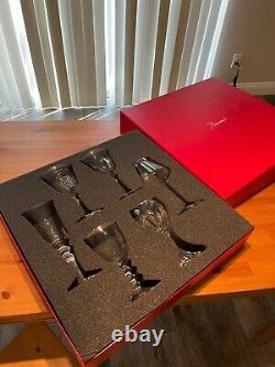 Baccarat Wine Therapy Set of 6 Crystal Wine Glasses New in Box. Retail Cost $890