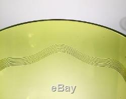 Baccarat or Val St Lambert Crystal 6 Chartreuse Wine Stems Wave Etch Art Deco A+