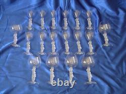 Bacchus Figural Stem Wine & Champagne Glasses 12 Wine & 6 Champagne