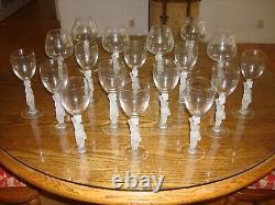 Bacchus Figural Stem Wine & Champagne Glasses 12 Wine & 6 Champagne