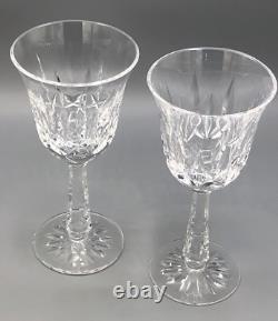 Ballyshannon by Waterford clear crystal pair of Wine Glasses 6 7/8, gently used