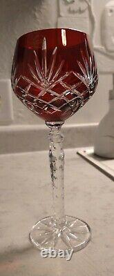 Barbara Crystal RED COLORED CRYSTAL WINE GLASSES SET OF SIX