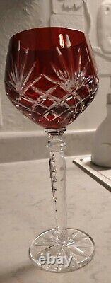 Barbara Crystal RED COLORED CRYSTAL WINE GLASSES SET OF SIX