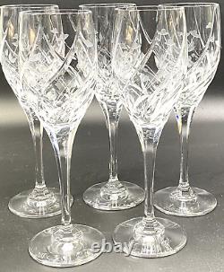 Beautiful Mikasa English Garden Crystal Etched Wine Glasses 5-8 1/4 1987-2006