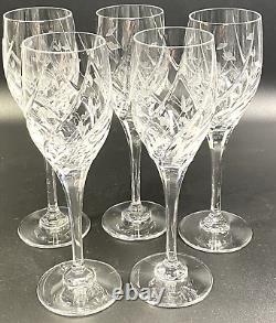 Beautiful Mikasa English Garden Crystal Etched Wine Glasses 5-8 1/4 1987-2006