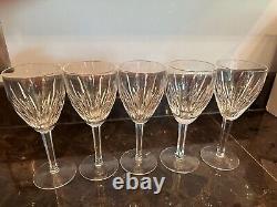 Beautiful Set of 5 WATERFORD CRYSTAL Carina Claret Glasses VGC