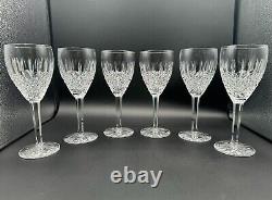 Beautiful Set of 6 WATERFORD CRYSTAL Castlemaine(Cut) Water Goblets/Wine Glasses