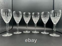Beautiful Set of 6 WATERFORD CRYSTAL Castlemaine(Cut) Water Goblets/Wine Glasses