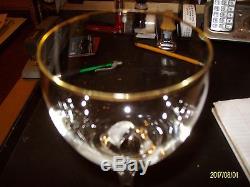 Beautiful Set of 9 Gorham Crystal Joy Gold 8 Tall Wine Glasses