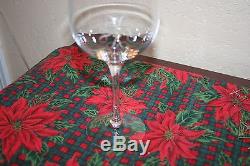 Beautiful Tiffany Crystal Signed Wine Goblets Group of 6 in Original Box