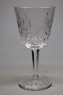 Best! Set 6 Waterford Cut Crystal Claret Wine Glasses Lismore Stemware