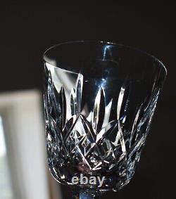 Best! Set 6 Waterford Cut Crystal Claret Wine Glasses Lismore Stemware