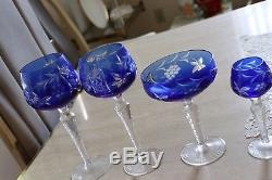 Blue Crystal Wine Glasses set of 12 (48 glasses)