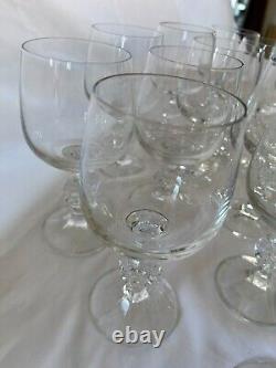 Bohemia Claudia Czech Set/12 Crystal Wine Glasses 7 oz, 14 Linen Coasters