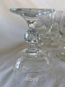 Bohemia Claudia Czech Set/12 Crystal Wine Glasses 7 oz, 14 Linen Coasters