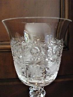 Bohemia Crystal set of 6 Wine Glasses 170ml, Hand Cut, Czeck Republic