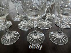Bohemian Crystal Stemware Glasses Set Of 18 Wine Cordial Claret Style