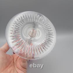 Bohemian Cut Crystal Grape CRANBERRY Hock Wine Glasses Set of Six