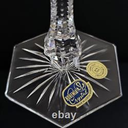 Bohemian Czech 6 oz Crystal Wine Glass 180 ml Hand Cut Queen Lace, Set of 6