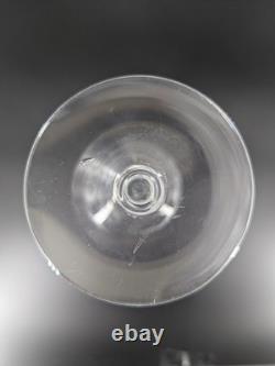 Bohemian Czech Crystal Wine Glass Set Of 4 Iris Pattern, Hand-blown & Hand Engrav