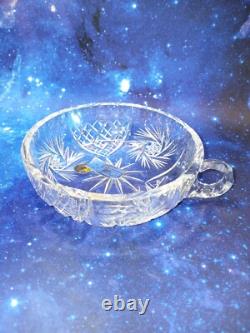 Bohemian Czech Cut Crystal Queen Lace 10 8 oz Wine Glasses (LOT DISCOUNT)