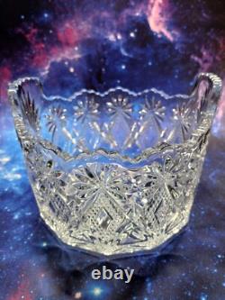 Bohemian Czech Cut Crystal Queen Lace 10 8 oz Wine Glasses (LOT DISCOUNT)