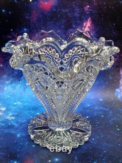 Bohemian Czech Cut Crystal Queen Lace 10 8 oz Wine Glasses (LOT DISCOUNT)