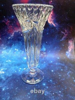Bohemian Czech Cut Crystal Queen Lace 10 8 oz Wine Glasses (LOT DISCOUNT)