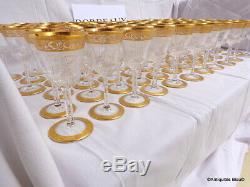 Bordeaux glasses in crystal Saint Louis Thistle Gold model PERFECT 5.6 inch