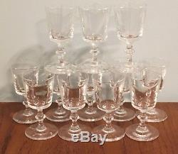 Boxed Set 12 Steuben Hand Blown Crystal Amorial Wine Glass Glasses Felts 1 of 4
