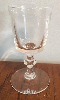 Boxed Set 12 Steuben Hand Blown Crystal Amorial Wine Glass Glasses Felts 1 of 4