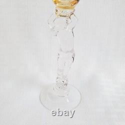 CAMBRIDGE Glass Statuesque Brandy Wine Mocha 1 oz Nude Stems 6 1/8