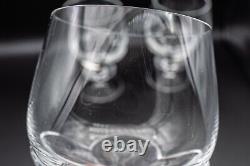 CHIPS Lalique France Crystal Bordeaux Wine Glass Set of 3- 5 1/4H FREE USA SHIP