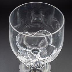 CHIPS Lalique France Crystal Bordeaux Wine Glass Set of 3- 5 1/4H FREE USA SHIP