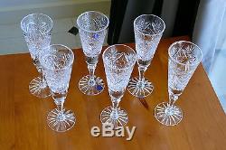 CLASSIC style TALL 24% Lead CRYSTAL wine glasses/ GOBLETS, Set of 6, Russia