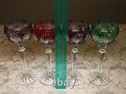 CRYSTAL CLEAR INDUSTRIES Hock Wine Glass ESSEX Set (4) Cut To Clear New In Box