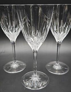 Cartier Crystal LA MAISON DU SHOGUN Set/3 Water/Wine Glasses EXCELLENT+ Gray Cut