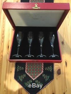 Cartier Vintage Crystal Champagne/wine Flutes