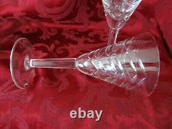 Cartier crystal lot of 2 red wine water glasses signed
