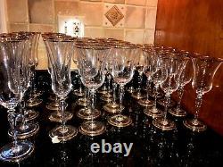 Christian Dior Triomphe Pattern 28 Crystal Vintage Rare Wine Glasses