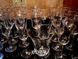 Christian Dior Triomphe Pattern 28 Crystal Vintage Rare Wine Glasses