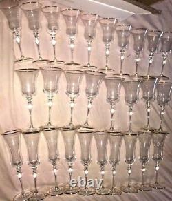 Christian Dior Triomphe Pattern 28 Crystal Vintage Rare Wine Glasses