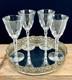 Christofle Crystal France KAWALI Wavy Stem Set Of 4 Glasses Water, Wine EUC