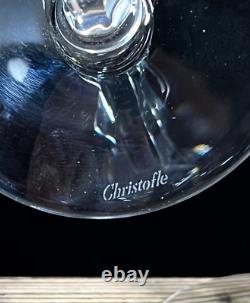 Christofle Crystal France KAWALI Wavy Stem Set Of 4 Glasses Water, Wine EUC