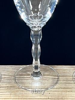Christofle Crystal France KAWALI Wavy Stem Set Of 4 Glasses Water, Wine EUC
