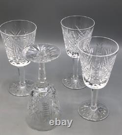 Clare clear Crystal by Waterford set of 4 White Wine Glasses 5 5/8